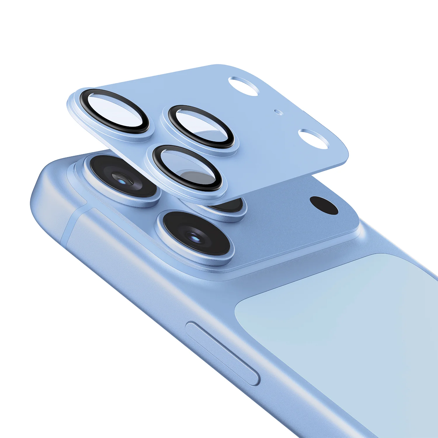 iPhone 18 Pro Camera Lens Protector, Anti-Glare, 9H Tempered Glass - Blue iPhone 18 Pro Camera Lens Protector, Anti-Glare, 9H Tempered Glass - Blue - تصویر 1