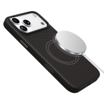 Florenza Woven Fabric MagSafe Case for iPhone 18 Pro/17 Pro 2600GS Drop Protection - Black - تصویر 4