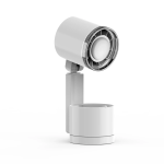 Como Folding Fan with LED Lamp, 7200mAh Battery, Portable Table Fan - White - تصویر 8