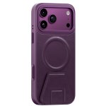 ARCEN MagSafe Leather Kickstand Case for iPhone 18 Pro, Ultra Strong 3D RING, Built-in Stand - Burgundy - تصویر 5