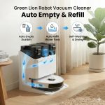 Robot Vacuum Cleaner GRE-9904907WHI - Auto Empty & Refill, White - تصویر 4