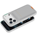 Leather Regal Case for iPhone 18 Pro Max - Card Holder, Silver - تصویر 5