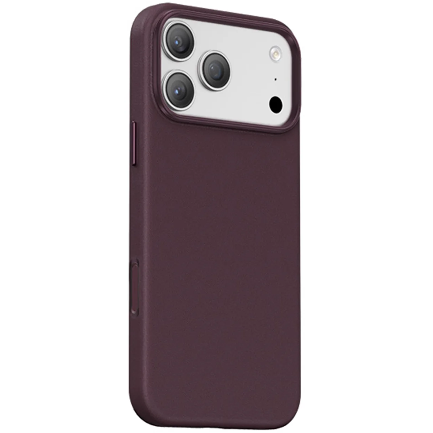 Leather iPhone 18 Pro MagSafe Case, Eco-Leather - Burgundy Leather iPhone 18 Pro MagSafe Case, Eco-Leather - Burgundy - تصویر 1