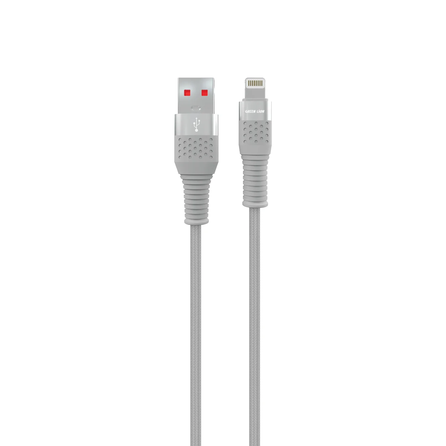 USB-A to Lightning Cable GN1MBRCA2LGY - Braided 12W, Grey USB-A to Lightning Cable GN1MBRCA2LGY - Braided 12W, Grey - تصویر 1