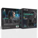 Commander Wired Gaming Headphones with Ambient LED Light & Fold-Away Mic - Black - تصویر 10