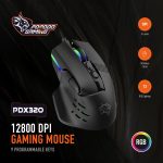 Gaming Mouse PDX320 - 9D, 12800 DPI, RGB, Black - تصویر 7