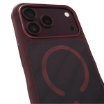 WYN MagSafe Hybrid PC + TPU Case for iPhone 18 Pro Max, Wavy Anti-Slip Texture, Aluminum Camera Protection - Burgundy - تصویر 9