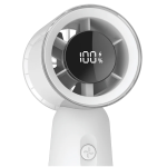 Handheld Fan PF-18 - USB-C Rechargeable, White - تصویر 5