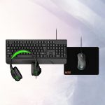Gaming Set PDX213-BK - 4-in-1, Rainbow Keyboard, 800-3400 DPI Mouse, Black - تصویر 4