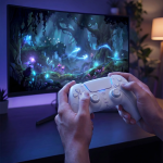 Striker Gaming Controller, 6-Axis Motion Sensor, Compatible with PC, PS5, Android, iOS - White - تصویر 2
