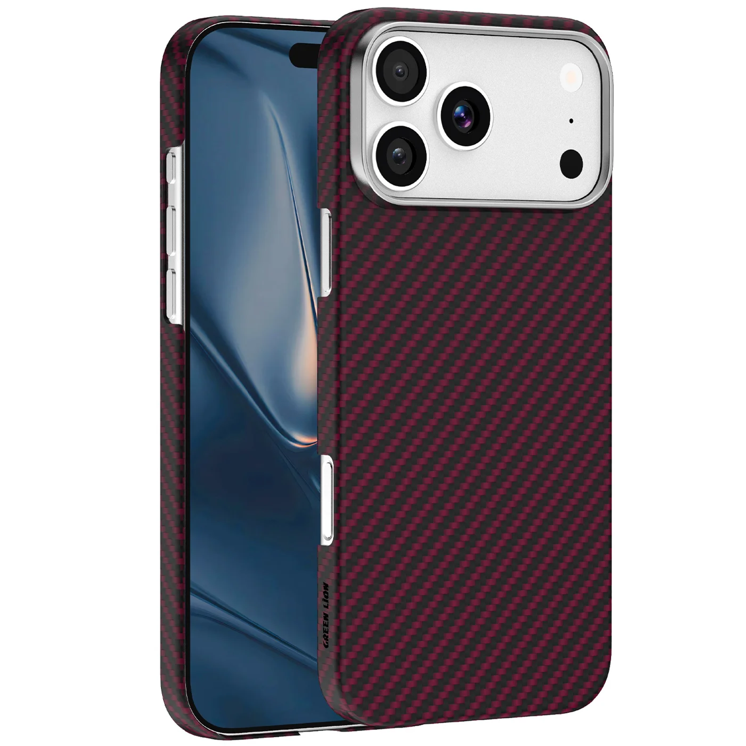 KEVLAR iPhone 18 Pro MagSafe Case, 5x Stronger Aramid Fiber Protection, Scratch & Impact Resistant - Burgundy KEVLAR iPhone 18 Pro MagSafe Case, 5x Stronger Aramid Fiber Protection, Scratch & Impact Resistant - Burgundy - تصویر 1
