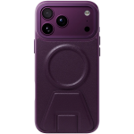 ARCEN MagSafe Leather Kickstand Case for iPhone 18 Pro, Ultra Strong 3D RING, Built-in Stand - Burgundy