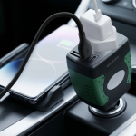 Car Power Hub 150W Car Inverter with PD 30W USB-C & USB-A - Black - تصویر 2