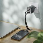 Wall Charger Supra GNS451C1AEUBK - 45W GaN Dual Port, Black - تصویر 2