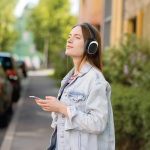 Wireless Headphones Santos GNSANTANCBK - ANC, Black - تصویر 2