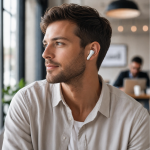 Lancaster Wireless Earbuds, Bluetooth 6.0, 13H Playtime, Touch Control, Dual-Mic Clear Calls, LED Display - White - تصویر 2