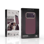 SERGEI 1500D Aramid Fiber Case for iPhone 18 Pro Max, World's Slimmest MagSafe Kevlar Case - Burgundy - تصویر 4