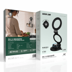 GX-14 Foldable MagSafe Car Phone Holder, 360° Rotation, Washable Suction Cup - Black - تصویر 5