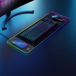 Gaming Mouse Pad - 15W Wireless Charger, RGB, Black - تصویر 3