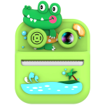 Little Click 2.4" Dual Mode Instant Print Kids Camera, 1080P FHD, 48MP - Green - تصویر 5