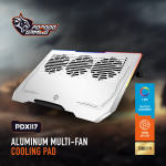 Cooling Pad PDX117 - Aluminum, Multi-Fan, White - تصویر 3
