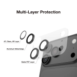 Kanzen iPhone 18 Pro Max Camera Lens Protector, 9H Hardness with AR Coating - Black - تصویر 2