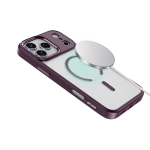 Titan MagSafe iPhone 18/17 Pro Max Case - Metal Buttons, Burgundy - تصویر 4