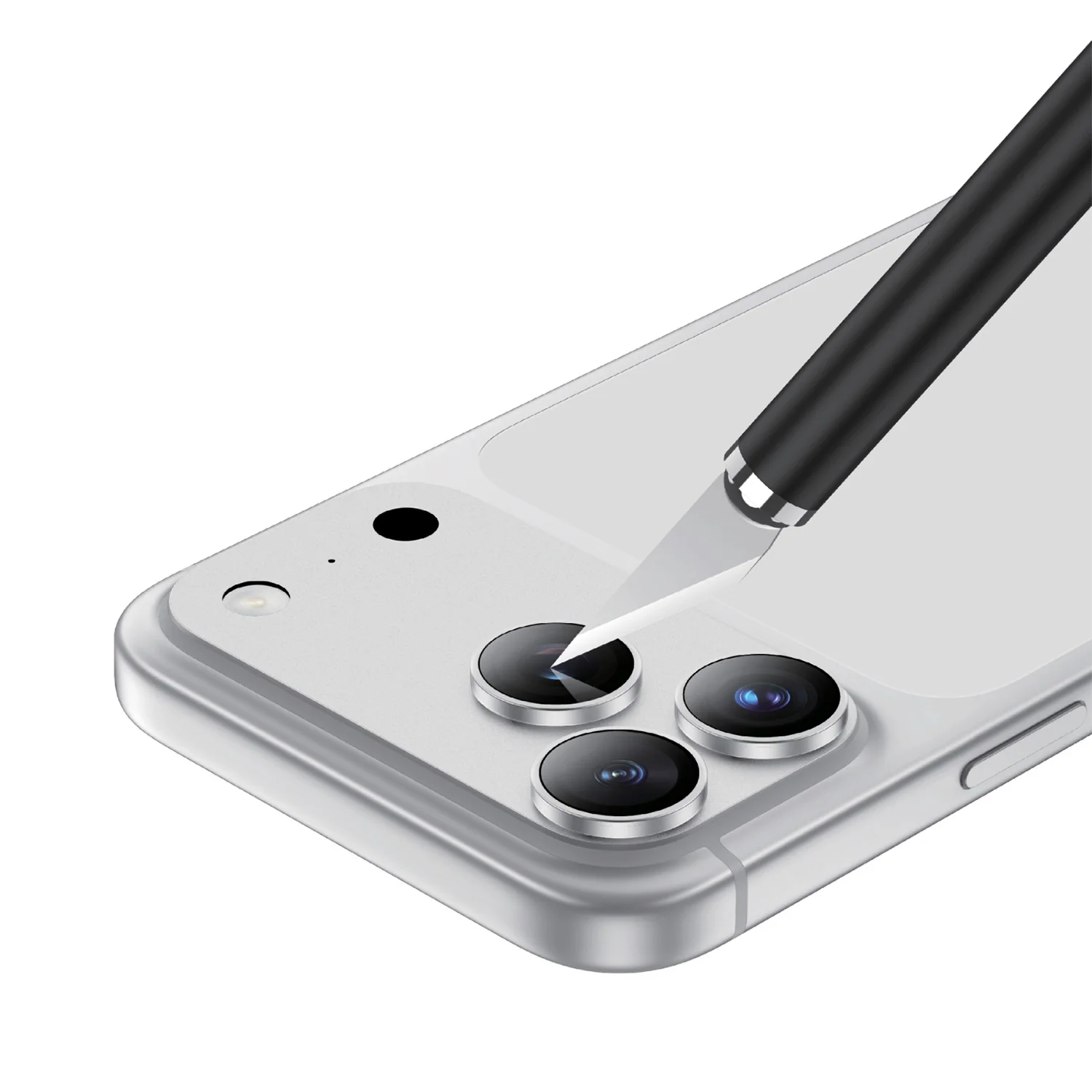 iPhone 18 Pro Max Camera Lens Protector, Ultra Slim, Original Clarity - Silver iPhone 18 Pro Max Camera Lens Protector, Ultra Slim, Original Clarity - Silver - تصویر 1