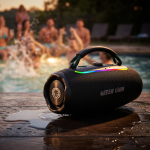 Wave 30 Portable Speaker (30W, 4000mAh) with RGB Lights & TWS Function - Black - تصویر 3