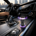 Zinc Alloy Dual Port Car Charger 60W Total (30W PD + 30W QC) with 1m USB-C to USB-C Cable - Black - تصویر 2
