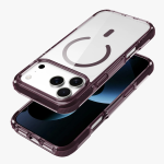 ATHENS MagSafe iPhone 18 Pro Max Case, PC/TPU/TPE Hybrid Material, Reinforced Corners - Burgundy - تصویر 5