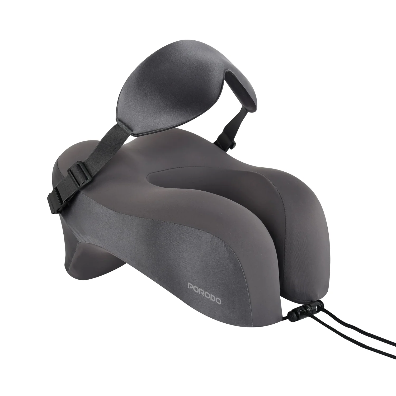 Travel Neck Pillow & 3D Eye Mask - Grey Travel Neck Pillow & 3D Eye Mask - Grey - تصویر 1