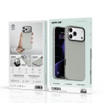 Florenza Woven Fabric MagSafe Case for iPhone 18 Pro Max/17 Pro Max 2600GS Drop Protection - Silver - تصویر 8