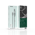 2-in-1 PVC USB-C & Lightning Cable - Gray - تصویر 3