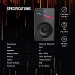 Gaming Stereo Speakers PDX543-BK - RGB Lighting, Black - تصویر 6