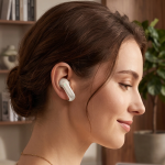 Gerona Clip-On Wireless Earbuds with Dual-Mic Clear Calls - Beige - تصویر 2