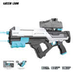 GN100-Dual Head Water Gun with 2× Spray Heads, 800mL Water Tank, 10m Shooting Range, LED Firing Effects - White - تصویر 5