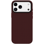 Florenza Woven Fabric MagSafe Case for iPhone 18 Pro/17 Pro 2600GS Drop Protection - Burgundy - تصویر 3