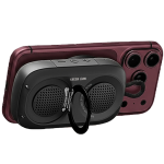 MAG Speaker Bluetooth V6.0, Portable Magnetic Speaker with TWS Pairing & Foldable Kickstand (5W, 1000mAh) - Black - تصویر 4