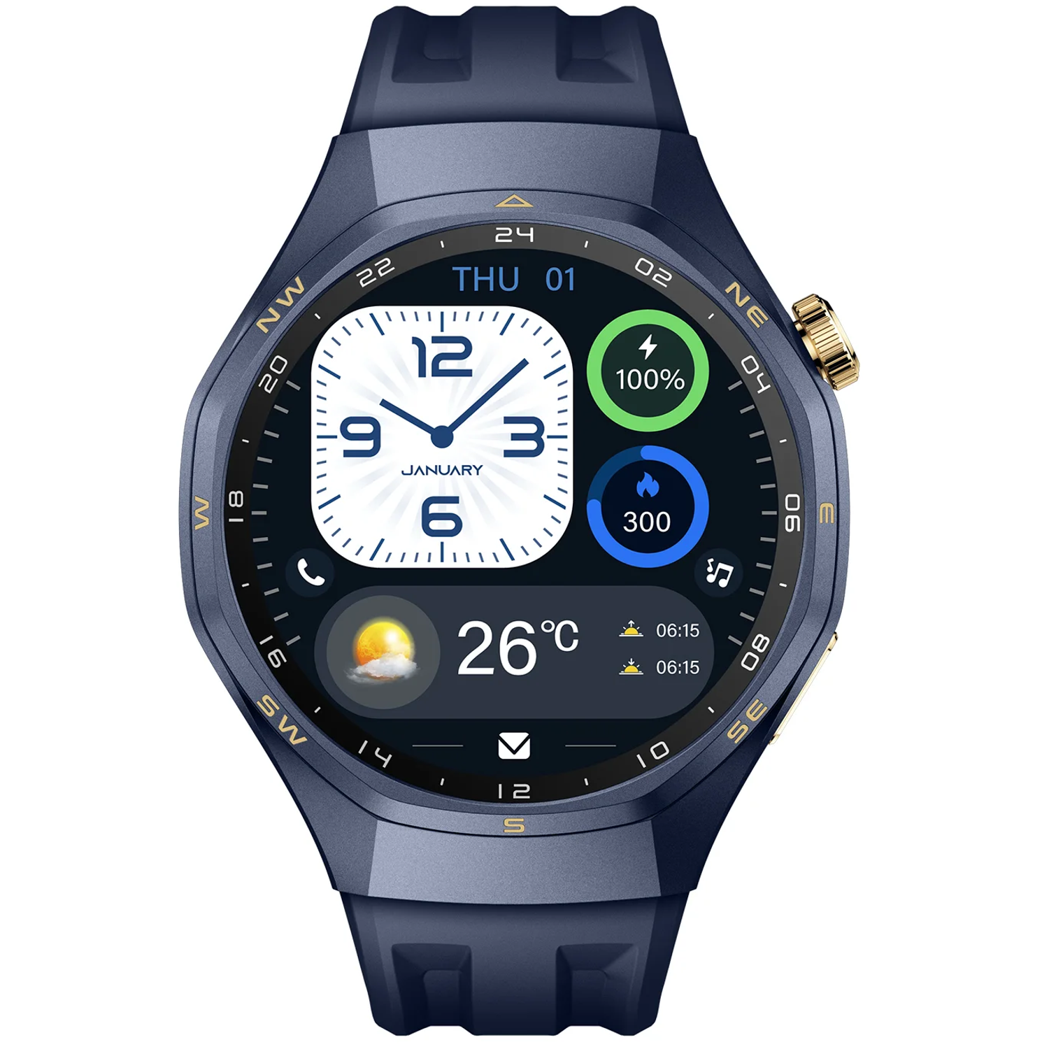 Smart Watch GL-SWA69 - 1.43" AMOLED, Blue Smart Watch GL-SWA69 - 1.43" AMOLED, Blue - تصویر 1