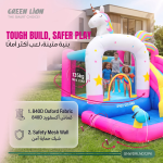 Wonder Land Inflatable Bounce House with Trampoline, Basketball Hoop, Tunnel & Pool, Ages 3-8, 3.7x3.2x2.0m - Pink - تصویر 5