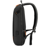 Laptop Backpack PDX533 - Water-Resistant PU, USB-C Port, Black/Orange - تصویر 9