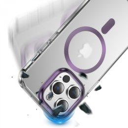قاب Magsafe مات سبز برای iPhone 14 Pro (6.1 اینچ) - بنفش - برند گرین لاین Green lion