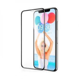محافظ صفحه نمایش شیشه ای منحنی سه بعدی برای iPhone Xs Max - مشکی - برند پرودو Porodo