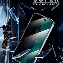 محافظ صفحه نمایش شیشه ای 3D Privacy Scratch رایگان برای iPhone 13/13 Pro/14 - برند گرین لاین Green lion