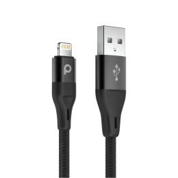 کابل لایتنینگ بافته شده آلومینیومی 1.2M 2.4A - مشکی - برند پرودو Porodo