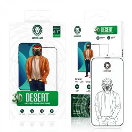 محافظ صفحه شیشه ای سبز سه بعدی Desert Round Edge برای iPhone 14 Pro (6.1 اینچ) - Clear - برند گرین لاین Green lion