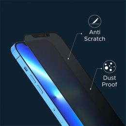 Privacy محافظ صفحه نمایش شیشه ای دوبار برای آیفون 13 پرو - Black_x000D_
 - برند لِوِلو Levelo
