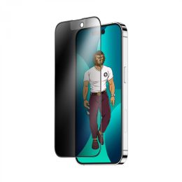 محافظ صفحه نمایش شیشه ای Privacy Glass Green 3D AG/matte برای iPhone 14 Pro (6.1 اینچ) - مشکی - برند گرین لاین Green lion