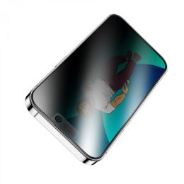 محافظ صفحه نمایش شیشه ای حریم خصوصی سبز 3D AG/matte برای iPhone 14 Pro Max (6.7 اینچ) - Bla - برند گرین لاین Green lion